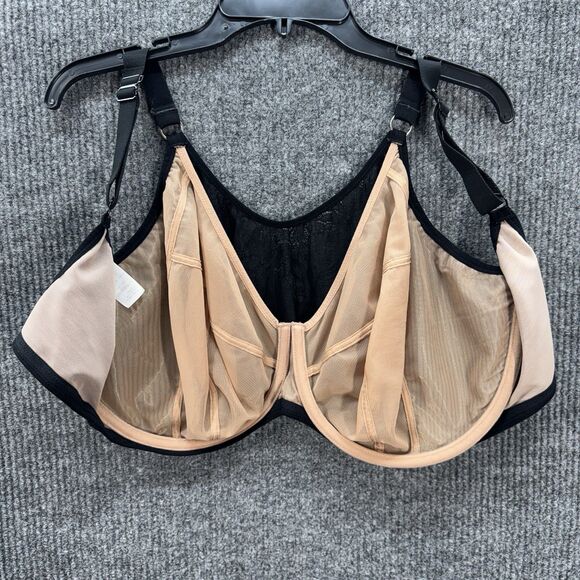 Elomi Kelsey Bra 38N Black Lace Underwire Bralette J-Hook Unlined 300524 - Picture 4 of 6